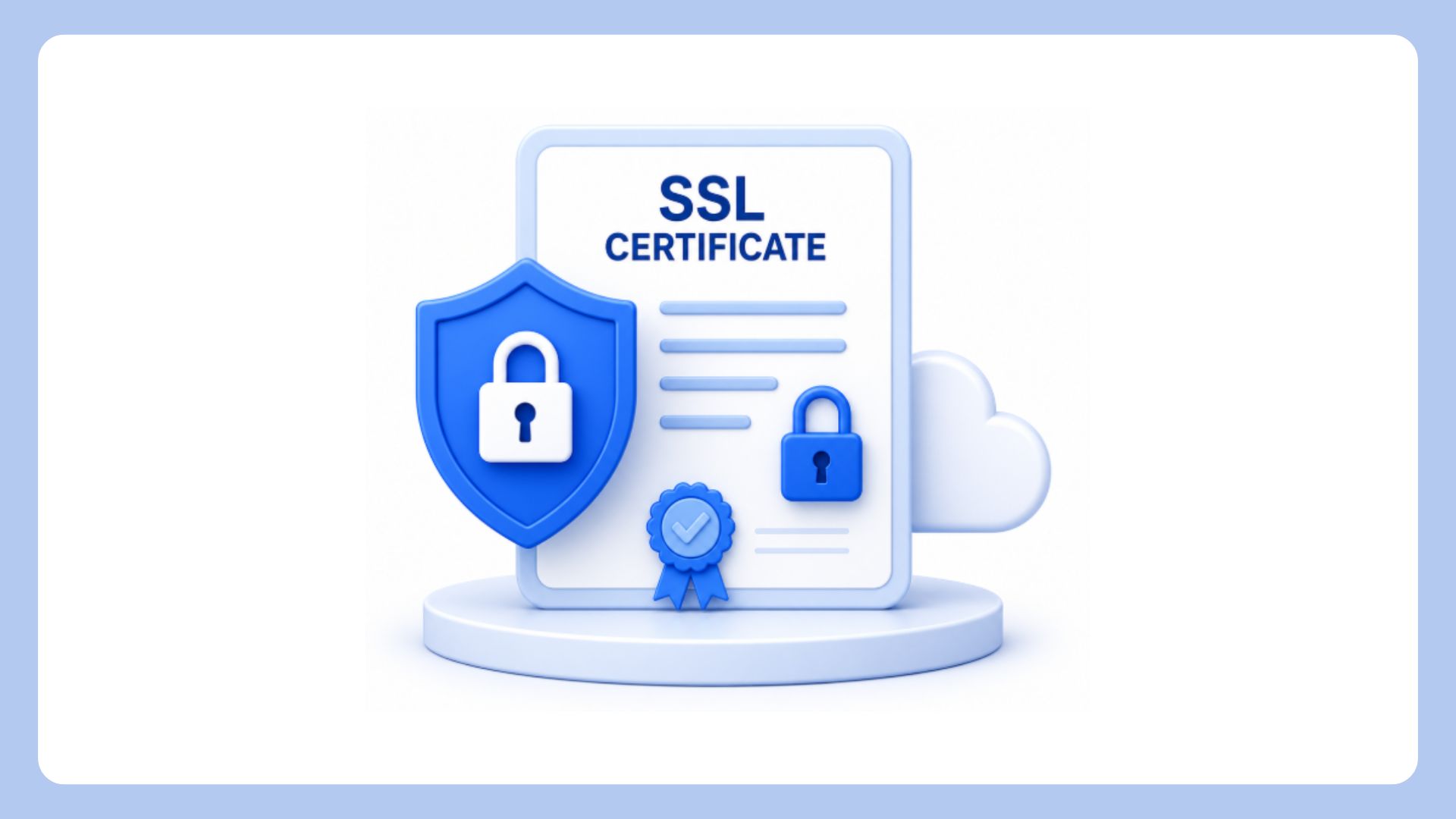 SSL 인증서를 세련된 3D 이미지로 표현했습니다